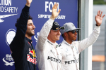 Ricciardo, Rosberg, Hamilton