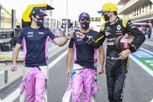 Lance Stroll, Sergio Perez, Estabon Ocon