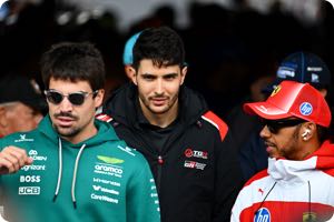 Lance Stroll, Esteban Ocon, Lewis Hamilton