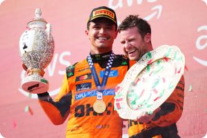 Lando Norris, Kyle Moreira, McLaren mechanic