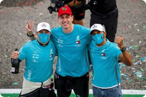 Valtteri Bottas, Toto Wolff, Lewis Hamilton