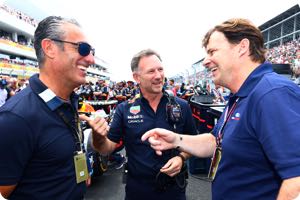 Carlos Slim Domit, Christian Horner and Jim Farley, CEO of Ford 