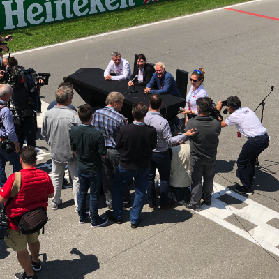 Villeneuve finish line conference