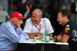 Niki Lauda, Helmut Marko, Christian Horner