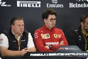 Zak Brown. Mattia Binotto