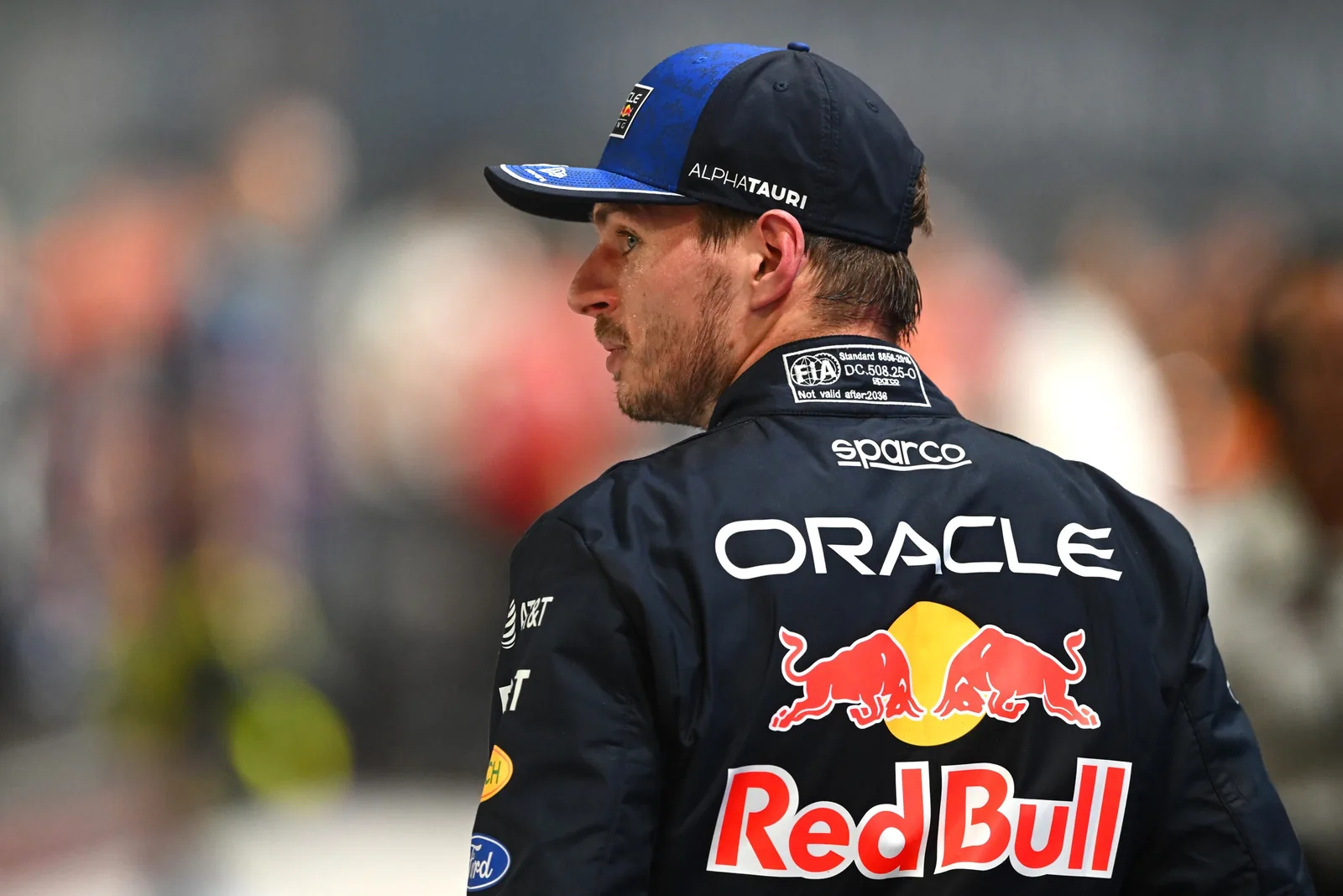 Max Verstappen in Red Bull Racing clothing at the 2026 Singapore Grand Prix