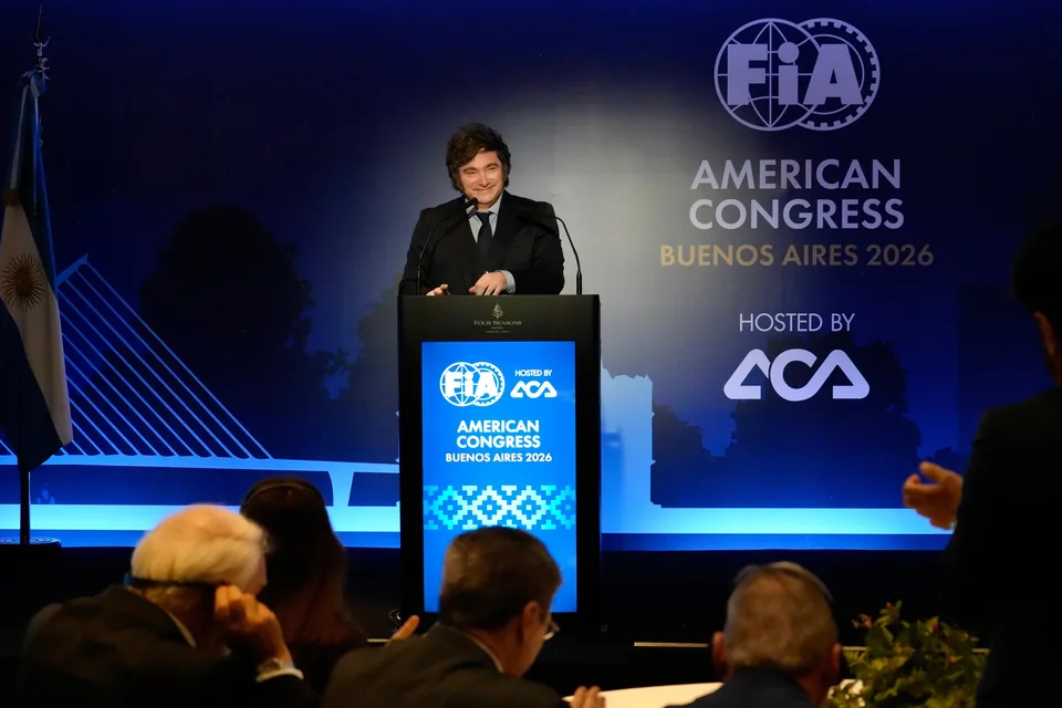 Javier Milei at the FIA American Congress, Buenos Aires 2026