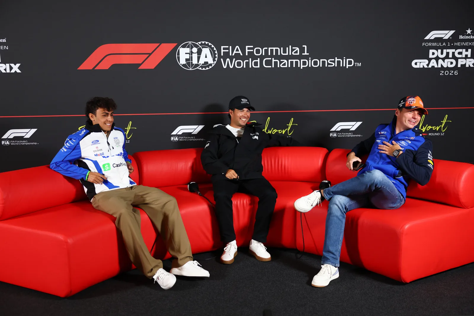 Arvid Lindblad, Sergio Perez, Max Verstappen