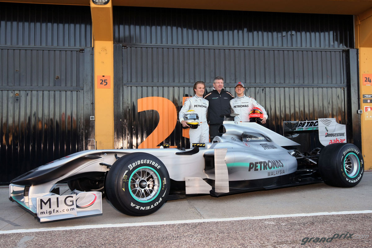 Mercedes GP breaks cover with MGP W01