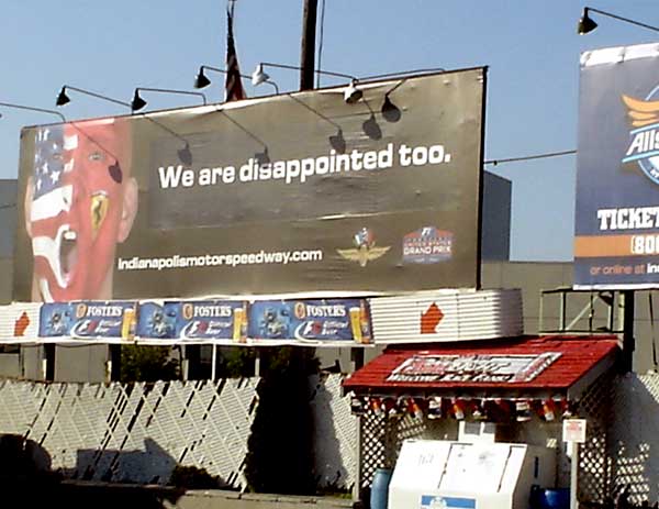 Meanwhile back at the Speedway