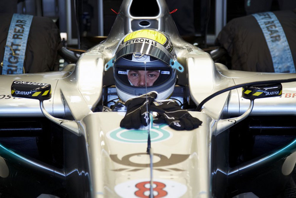 Nico Rosberg on the new Mercedes MGP W02