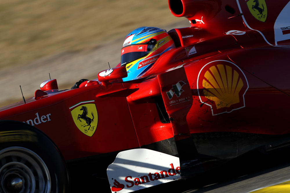Alonso tops second test day in Valencia