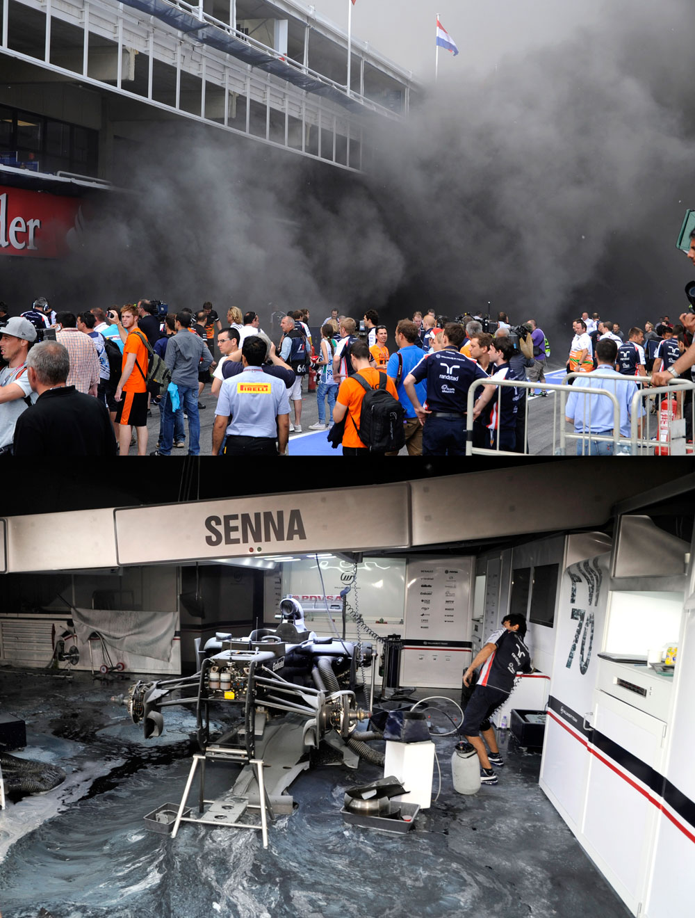 Williams celebration cut short by garage fire
