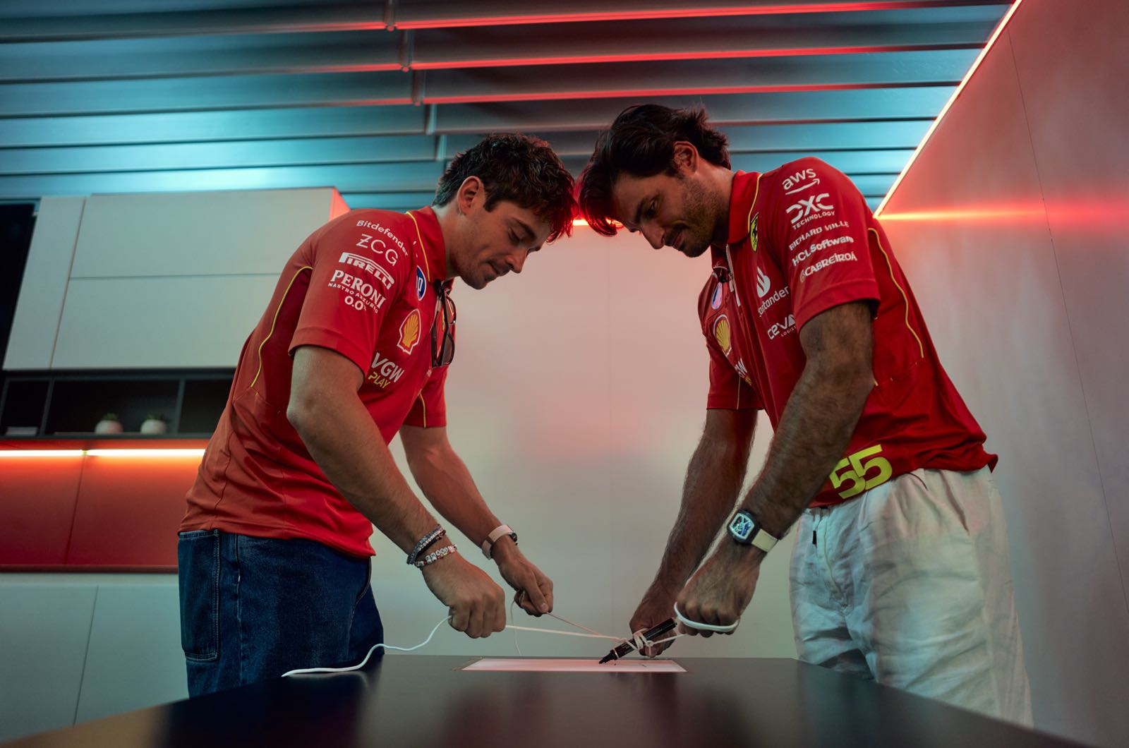 Leclerc angry at claims of Sainz rift