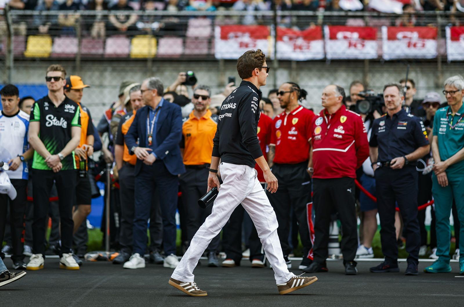 Russell not worried at all about 2026 Mercedes seat