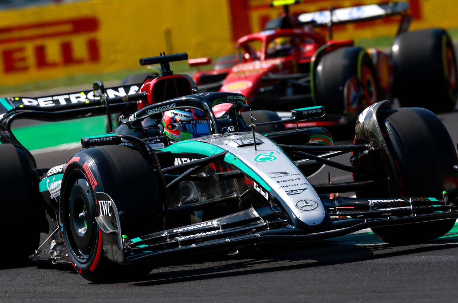 Russell wasn't happy with Antonelli Monza crash