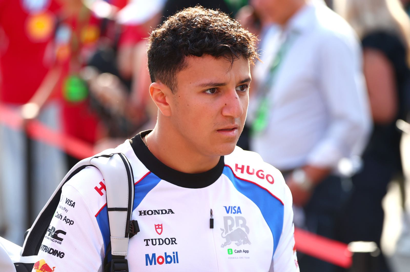 Hadjar crashes as rain disrupts Barcelona shakedown