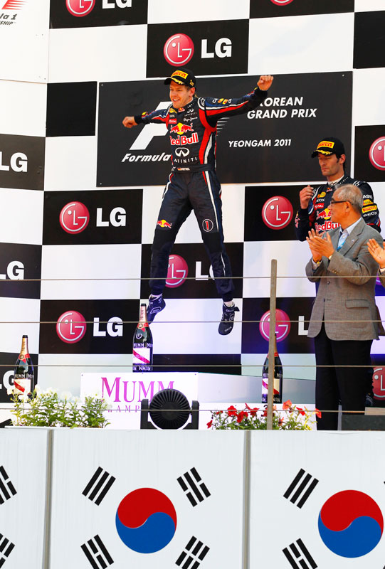 Race Notes - Vettel wins Korean GP, Red Bull clinches Constructors title